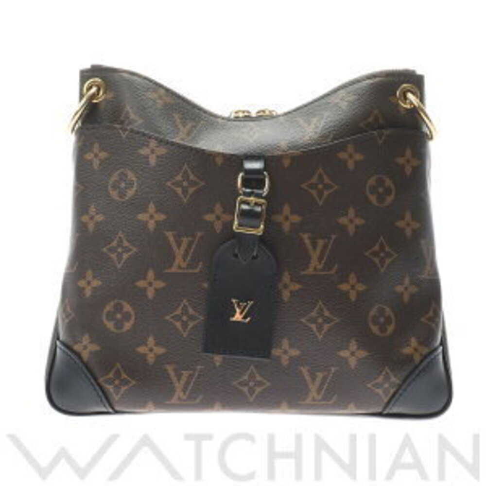Louis Vuitton Monogram Odeon NM Noir Black Brown Canvas Shoulder Bag